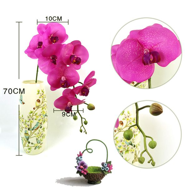 

orchid 9 colors artificial flowers diy decorative orchid silk flower bouquet phalaenopsis for wedding home decor