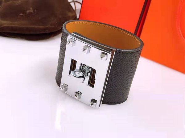 

designer jewelry women bracelets brand jewelry three-hole wide edition bracelet fashion designer bangle mens gold bracelets, Black