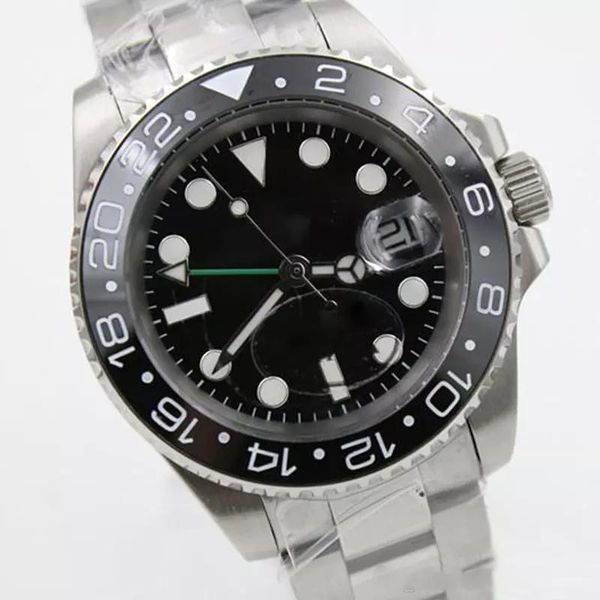 

2020 sell luxury mens watch gmt 116710 series ceramic bezel luxury men s automatic mechanical business watches, Slivery;brown
