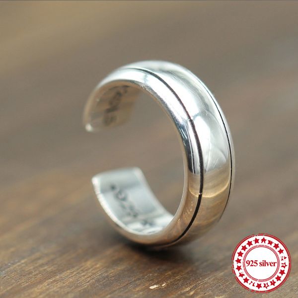 

s925 sterling silver men's ring jewelry vintage personality unique hip-hop punk style couple open ring send lover's gift