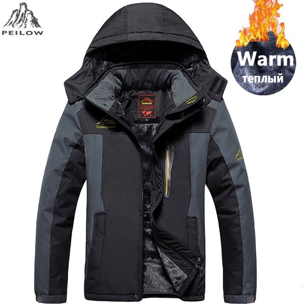 

plus size 5xl,6xl,7xl,8xl,9xl winter jacket men waterproof windproof velvet warm parka coat tourism mountain snow overcoat y190923, Black;white