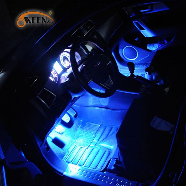 2019 Blue 12 Led Interior Light Strip Car Styling 4in1 Atmosphere Blue Atmosphere Inside Foot Lamps New Christmas Decorations From Fusen16888 27 13