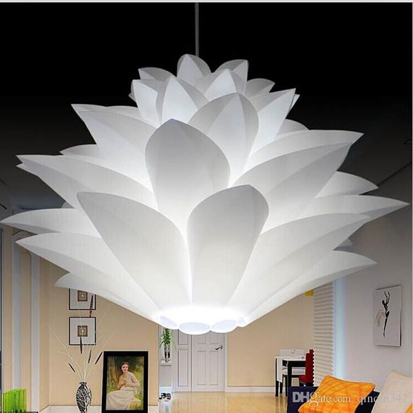 

diy modern pinecone pendant light creative lily lotus novel led e27 35/45/55cm iq puzzle lamp white