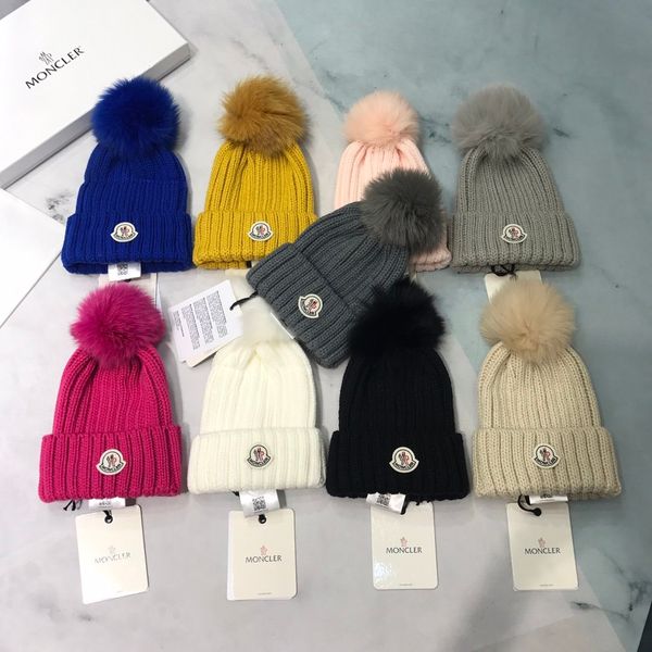 

Winter rabbit fa hion hat for women and men warm ball cap pa hmina carf thick hat with box, Blue;gray