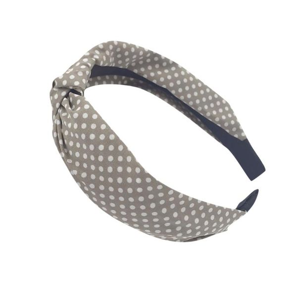 

children cute dot wired headbanf polka tartan retro scarf wire hair band girl bow hair hoop accessories fashion headwear, Slivery;white