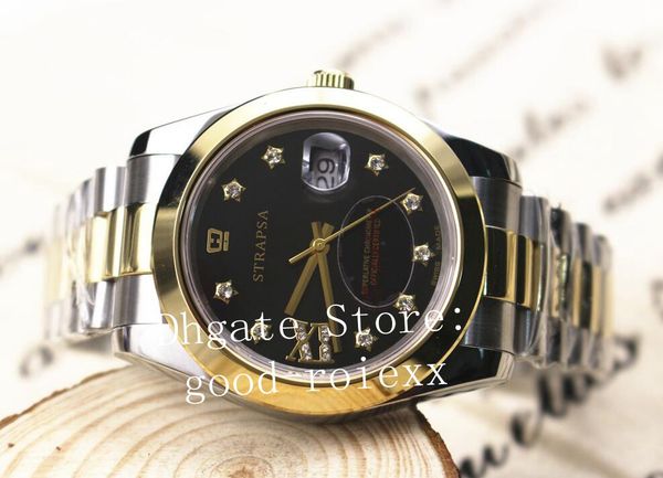 

luxury men's watches automatic 2813 gold steel men diamond dial 116203 116233 dive automatic 126203 watch date perpetual wristwatches b, Slivery;brown