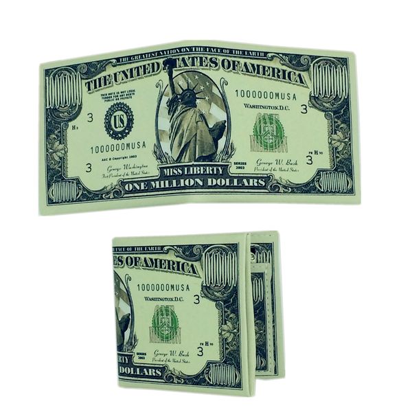 

2018 new novel men women pu leather paper dollar euro russian ruble wallet thin mini purse 2 fold student gift coin bag, Red;black