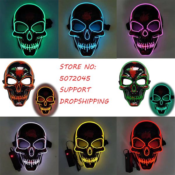 

halloween mask led light-emitting masks for halloween party night atmosphere decorative mask adults cosplay dress up props