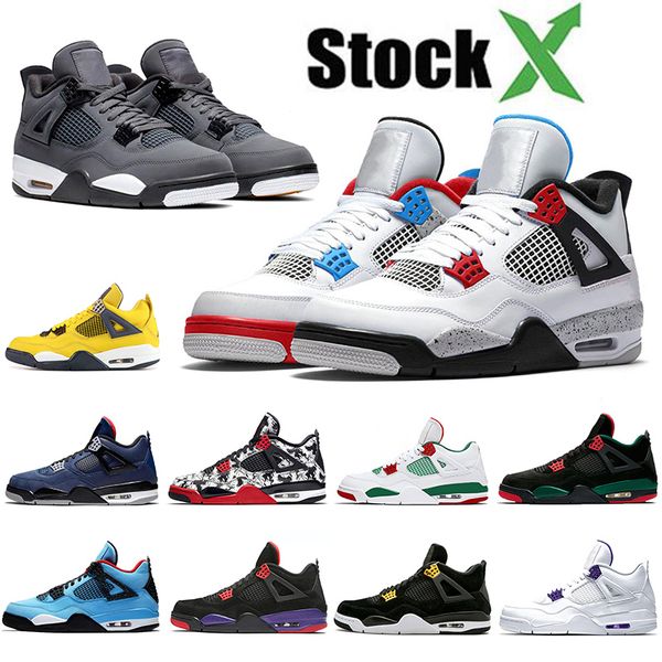 

basketball shoes 4s what the cool grey men jumpman court purple stock x designer shoes tatto deep blue sport brand 7-13, White;red