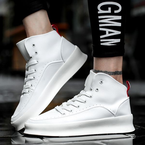 

designer hip hop mens shoes casual shoes men tenis sapato masculino men high sneakers basket man zapatos de muje, Black