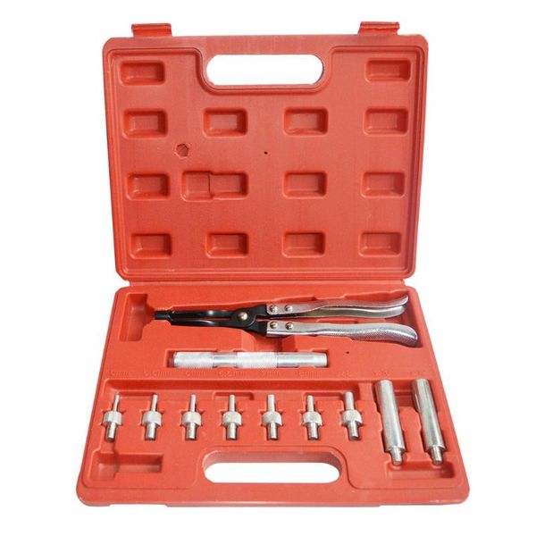 

11 in 1 professional universal case 11pcs auto valve stem seal plier seating pliers remover installer tool kit set