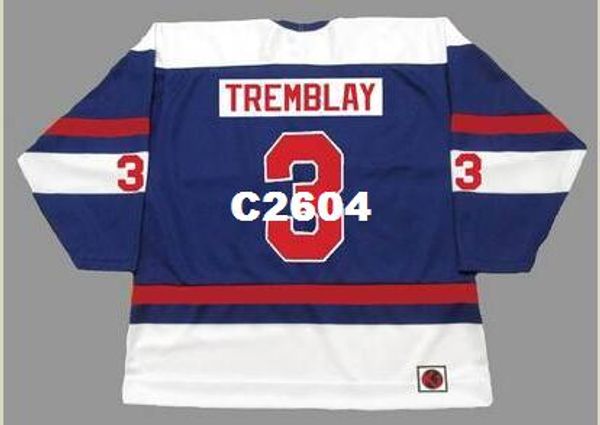 

men #3 j.c. tremblay quebec nordiques 1973 wha retro away home hockey jersey or custom any name or number retro jersey, Black;red