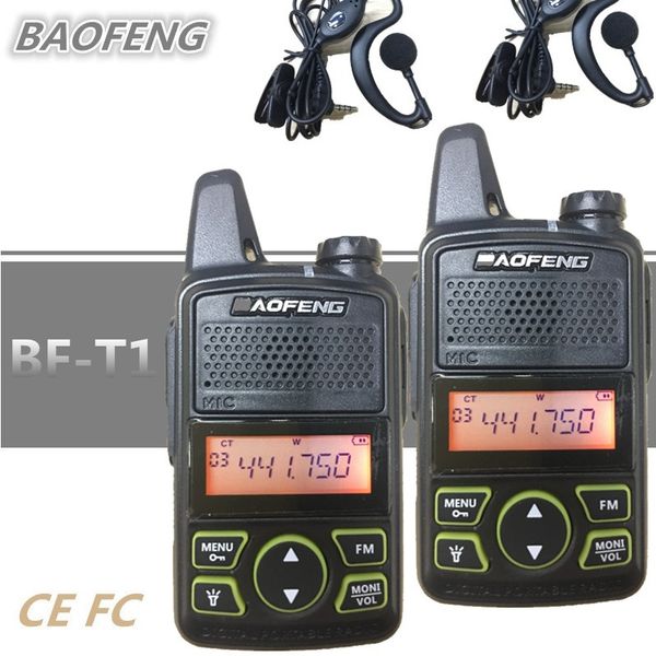 

2 ШТ. BAOFENG BF-T1 Детский Радио МИНИ Talkie Walkie UHF Портативный Ham CB Радио BAOFENG T1 ВЧ Приемопередатчик Интерком USB Зарядное Устройство BF T1