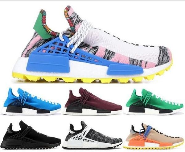 

human race x hu pw nmd sun glow multi-color solar pack mother orange red yellow men sports shoes pharell williams women sneakers 36-45