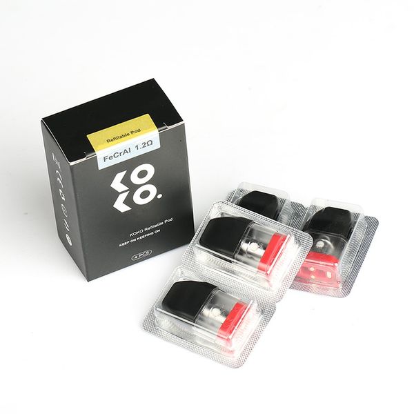 

100% замена Оригинал Готовый Stock Caliburn КОКО Pod картридж 2мл 1.2ohm Coil Картриджи Atomizer бак для КОКО Pod Vape System Kit