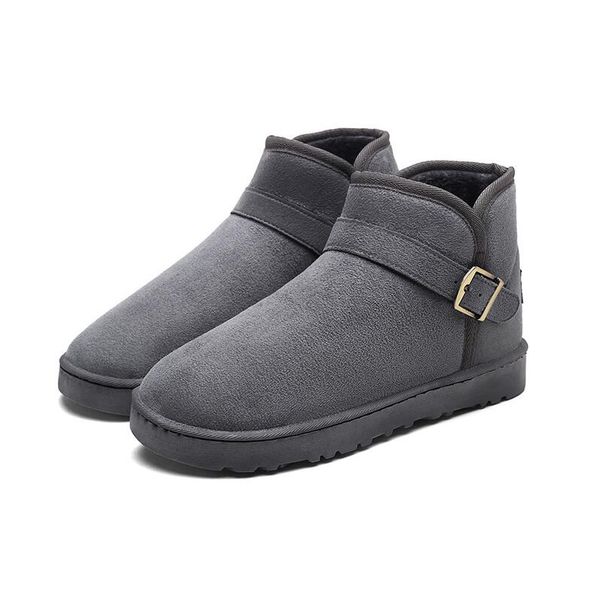 

2019 мужские женские ботинки снега ботильоны черный коричневый серый темно-синий мужские женские зимние сапоги согреться, Black