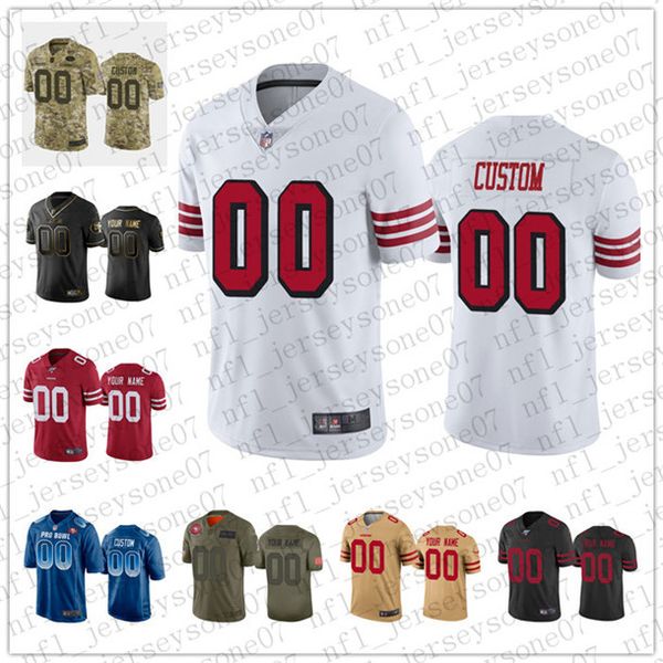 

custom mens women youth san francisco 49ers 8 steve young 16 joe montana 42 lott 80 jerry rice red white football jerseys, Black