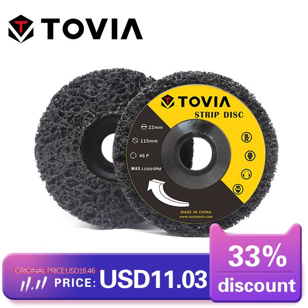 

tovia 2pcs abrasive tools poly strip disc grinder wheel paint rust removal clean grit grinding disc wheel for angle grinder