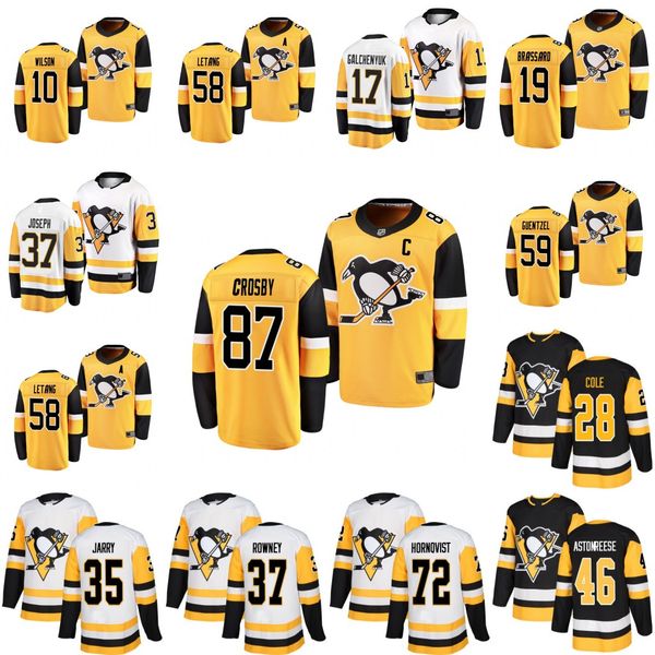 

women 59 jake guentzel hockey jersey 87 sidney crosby 58 kris letang 13 brandon tanev 28 marcus pettersson 35 tristan jarry 37 sam lafferty, Black;red