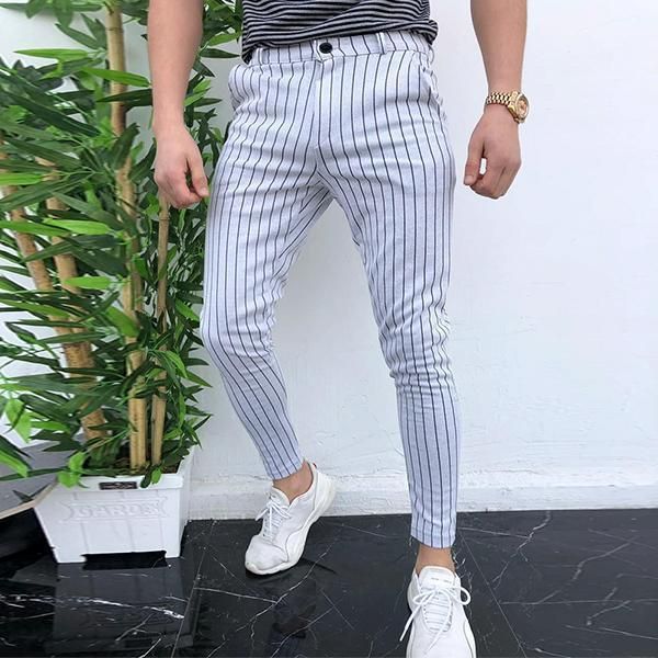 mens white plaid pants