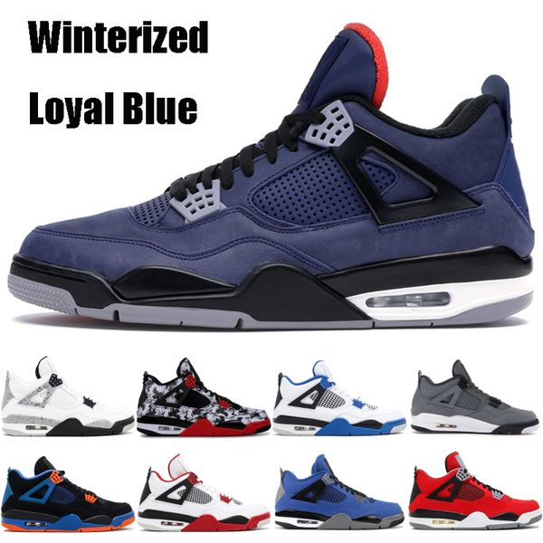 

what the jumpman 4 4s mens basketball shoes winterized loyal blue cool grey bred fiba punch thunder fire red designer sneakers 40-47