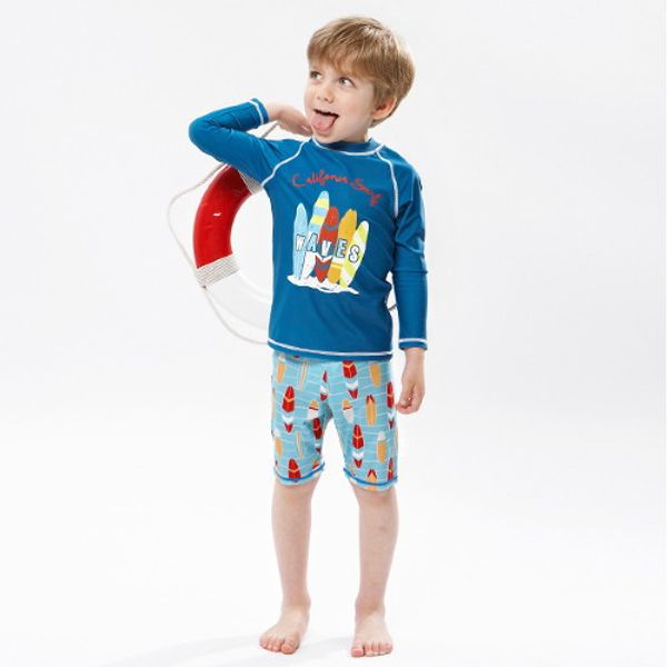 

boys swimsuits for children sports swimwear two pieces separate bathing swimming suit summer beach kids boy sunscreen swim suit