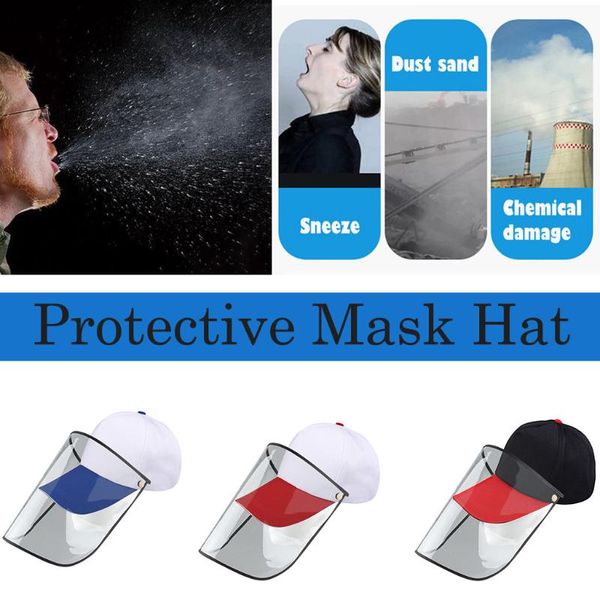 

anti-spit protective peaked hat dustproof cover baseball cap mask adjustable dustproof cover fisherman hat outdoor #e30, Blue;gray