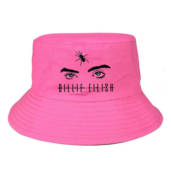 

billie eilish summer hip hop foldable bucket hat solid color wide brim beach uv protection round sunscreen fisherman cap, Blue;gray