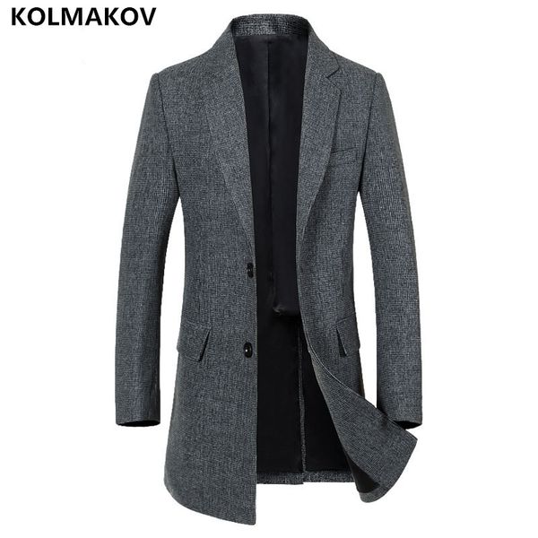 

2018 new men's fashion trench coat woolen jacket trend windbreaker homme male overcoat masculino autumn winter outwear men 3xl, Black