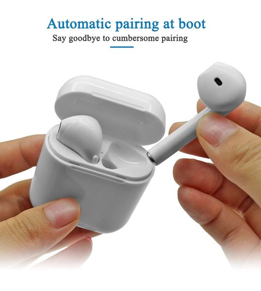 

I7 i7 tw twin bluetooth earphone wirele earbud with charger dock headphone v4 2 tereo head et for iphone x max 8 7 plu android