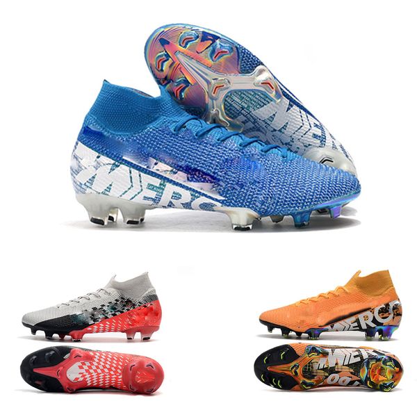 

2019 mens soccer shoes superfly 7 elite se fg soccer cleats cr7 neymar football boots mercurial vapors 13 elite fg us6.5-11
