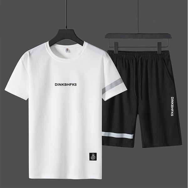 

summer new mens designer tracksuits short sleeve shorts fashion men's suit sport cotton mens clothes 4colors -4xl, Gray