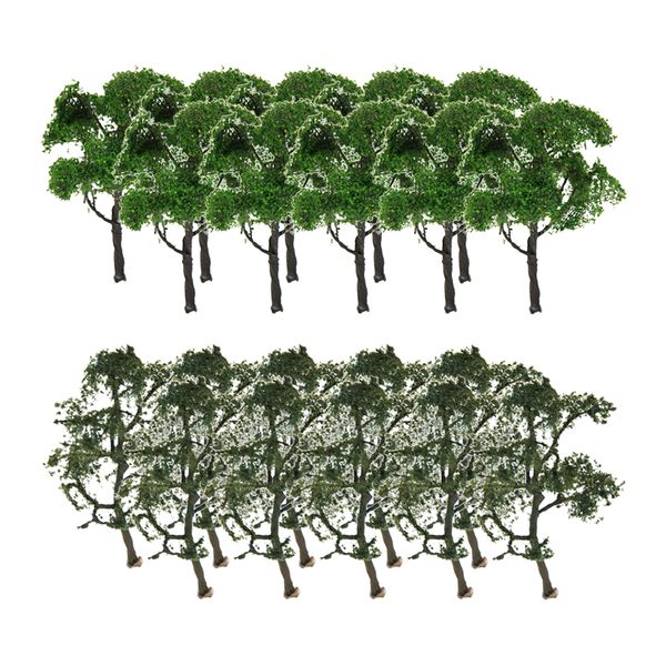 

20шт пластик зеленый модель деревья улица поезд сцена распол 1/75 1/50 o oo