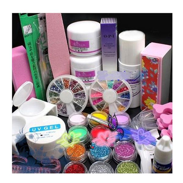

professional nail art tools kit uv gel finger extension nail burshes acrylic 42pcs tools kit uv gel vanishes