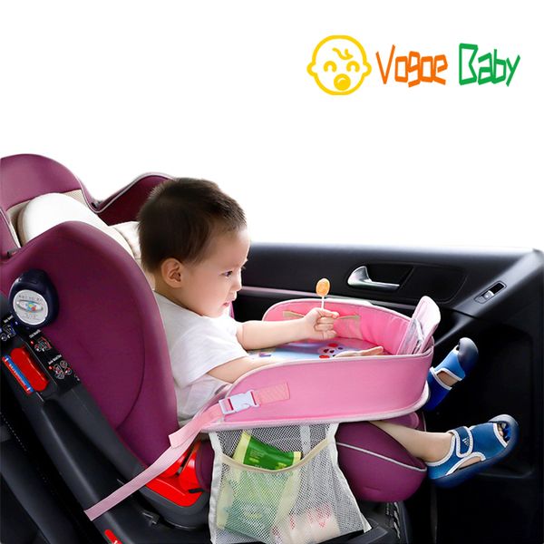 

waterproof table car seat tray storage kids toys infant holder children dining drink table in-car accessories baby fence 7479