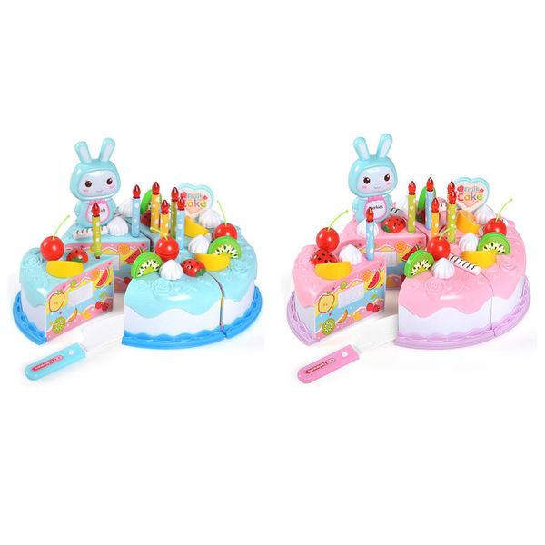 

1 set diy cake toy kitchen food pretend play cutting fruit birthday toys
