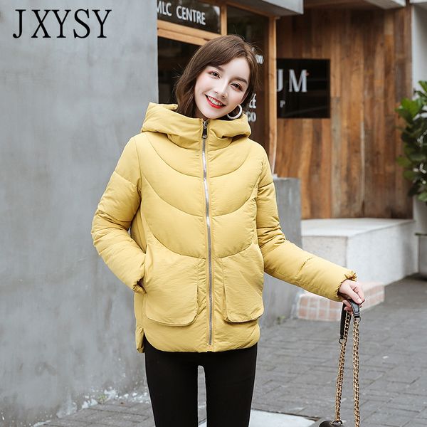 

winter jacket women parkas 2019 fashion thick warm female coat hooded padded down parkas pocket zipper women jacket coat, Black