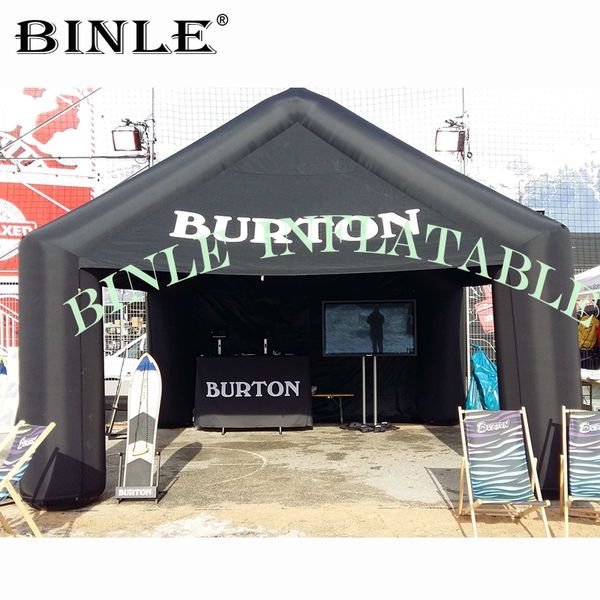 

5m black inflatable square tent with logo printing inflatable kiosk tent for for trade show