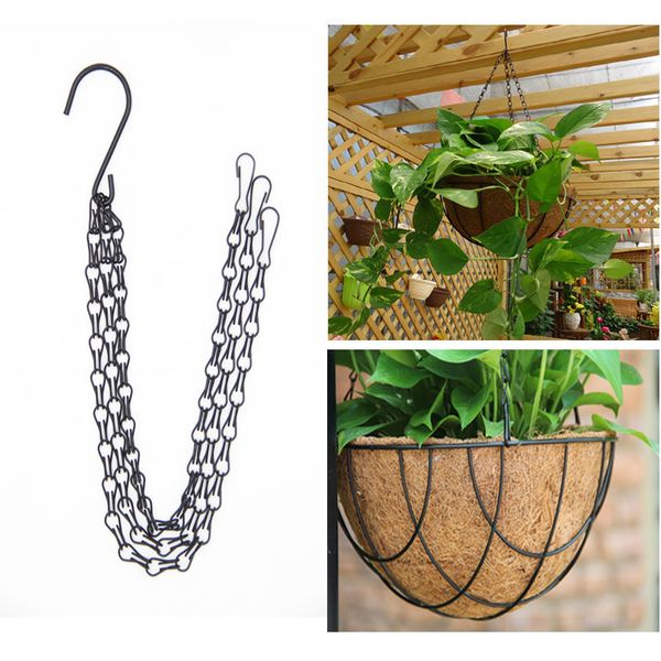 

3 point garden plant flower pot basket hanging chain with hooks garden plant hanger hanging chains flower pot