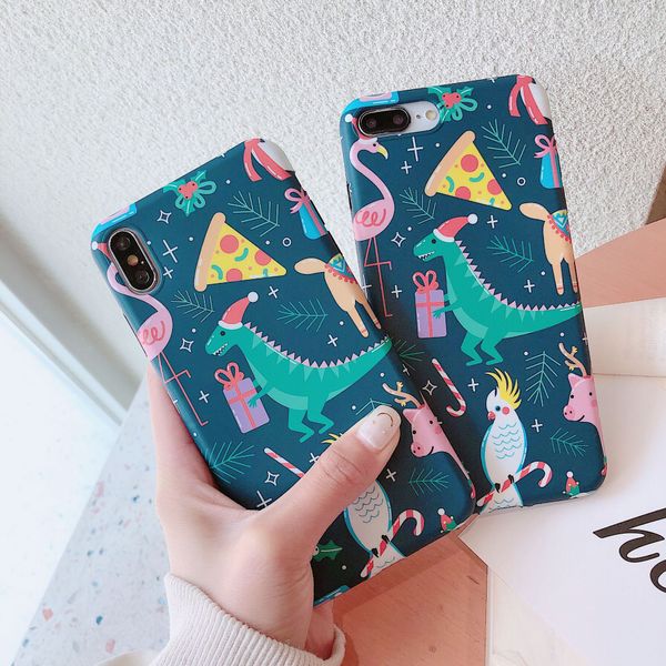 

for iphone xs max x xr phone case illustration small dinosaur green for iphone 7 8 plus imd tpu soft cell phone cases