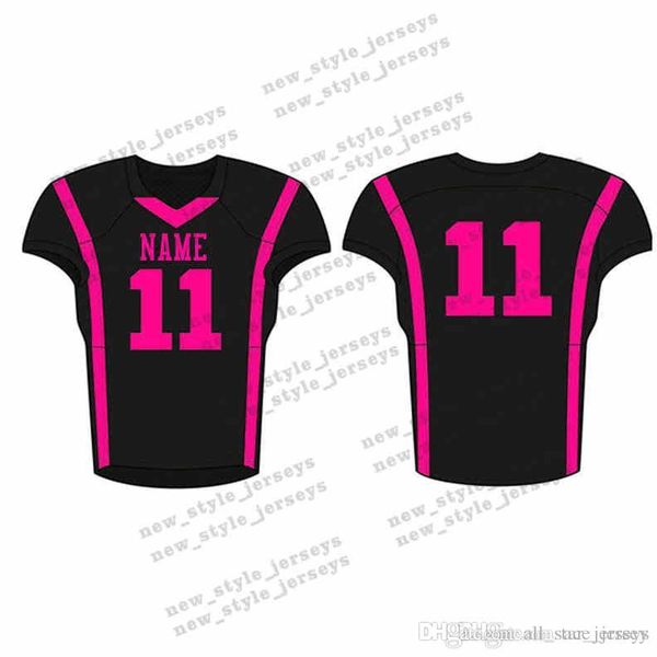 

36men 2019 youth football jerseys army green wine red embroidery logos stitched custom any name any number jerseys, Black;red