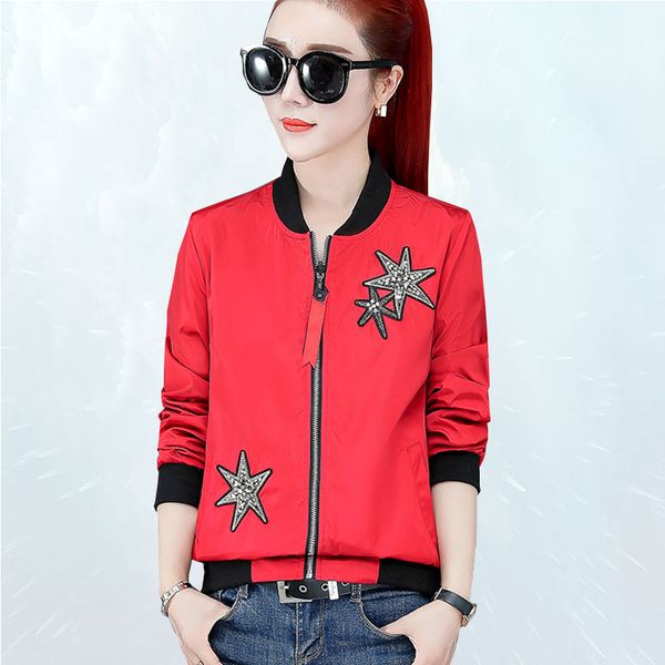 

spring autumn jacket women fashion female coat basic two-faced jacket slim fit plus size bomber outwear casaco feminino sl109, Black;brown