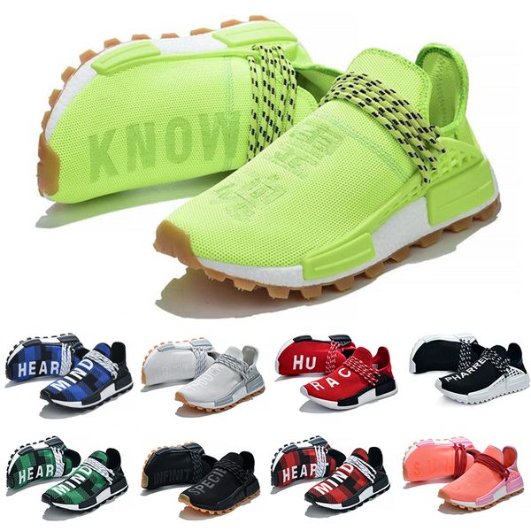 

2019 new human race blue plaid nerd nobel ink running shoes pharrell williams hu men women trainers outdoor casual sport designer sneakers