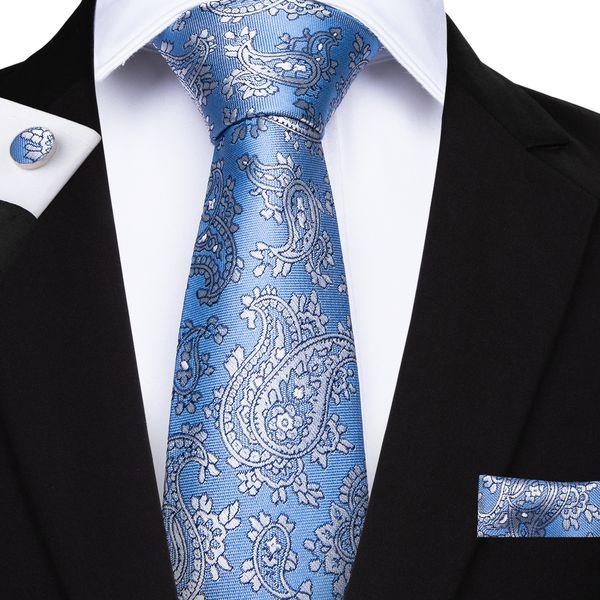 

европа склад neck ties синий мужские jacquare woven цветочные шелковый галстук платок cuddlinks для мужчин свадебный подарок дела n-7112, Black;blue