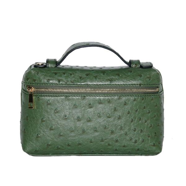 

2019 fashion leather handbags for letters quality ostrich pouch party purse high bags genuine printed women iiged, Red;black