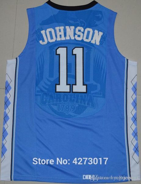 

mens #11 brice johnson north carolina tar heels college basketball jersey size s-xxxl ncaa, Black;blue