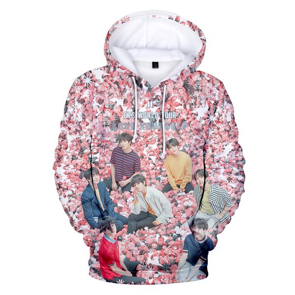 

world tour love yourself 3d fashion hoodies selling women fans hip hop women fashion, Black