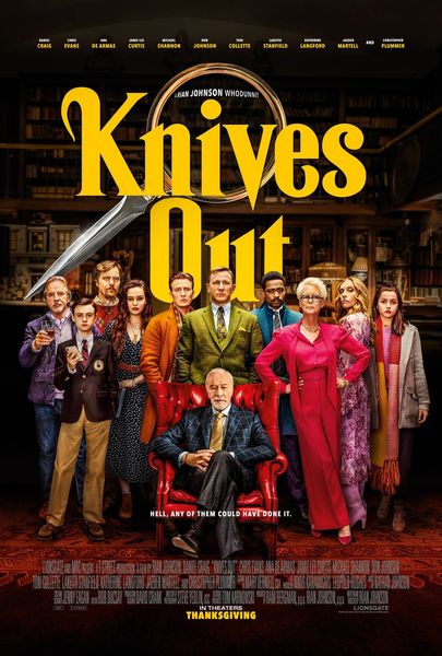 

knives out poster 2020 movie art film print 24x36 27x40 01