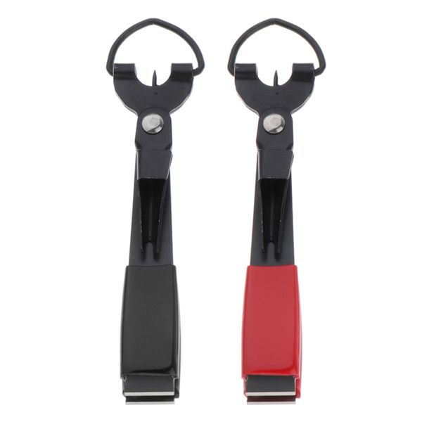 

2x multi-functional fishing line nipper cutter quick nail knot tying tool accs