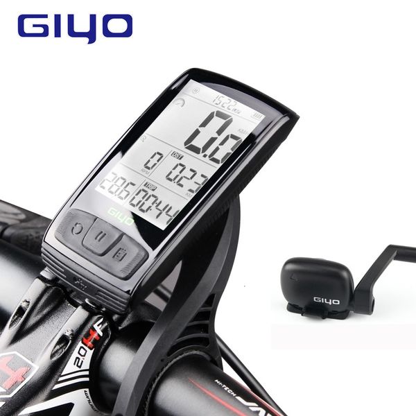 

giyo wireless bluetooth 4.0 bicycle computer with bicycle mount holder speedometer cadence sensor waterproof cycling satch